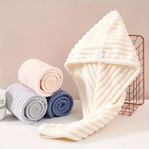 Microfiber Coral Fleece Quick Dry Hair Towel