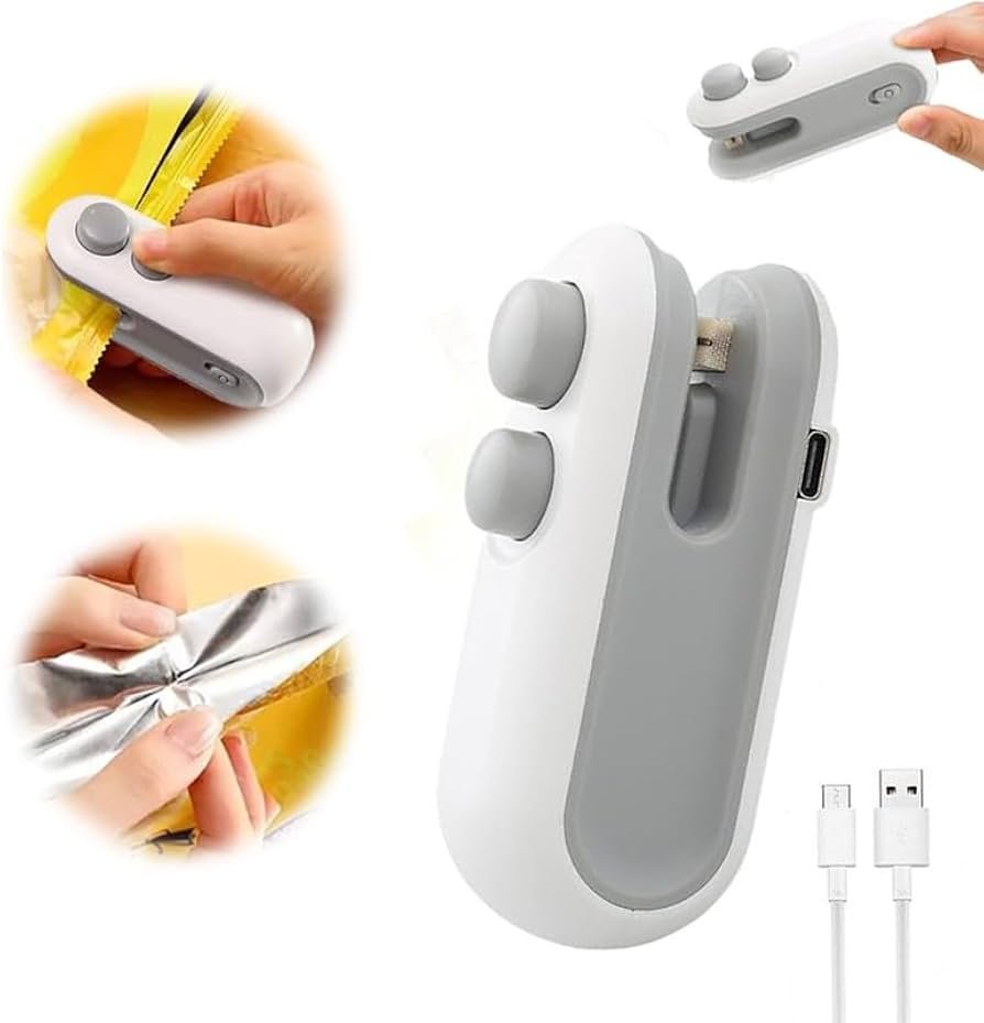 2IN1 Mini Sealing Machine USB Rechargable Heat Sealer