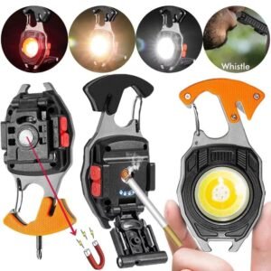 portable W5147 multipurpose COB LED keychain flashlight