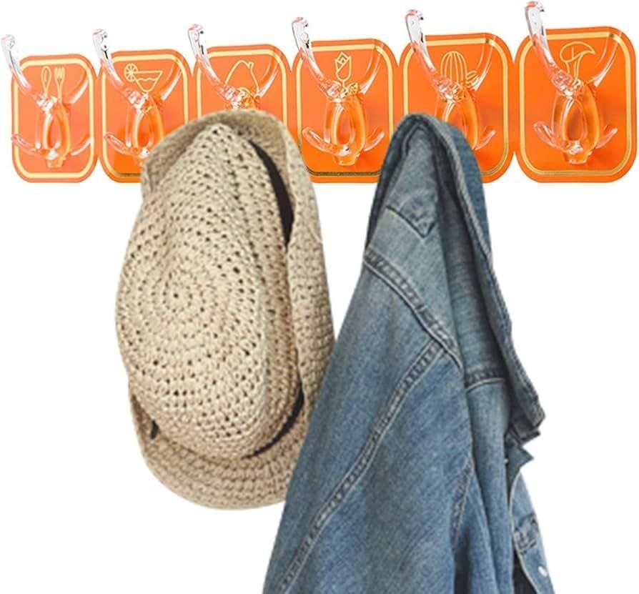 6-hook wall-mounted coat rack