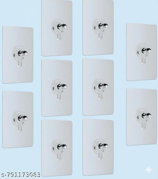 Strong Self Adhesive Punch Free Wall Hooks 10 Pcs